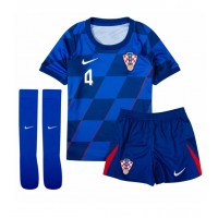 Camiseta Croacia Josko Gvardiol #4 Visitante Equipación para niños Eurocopa 2024 manga corta (+ pantalones cortos)